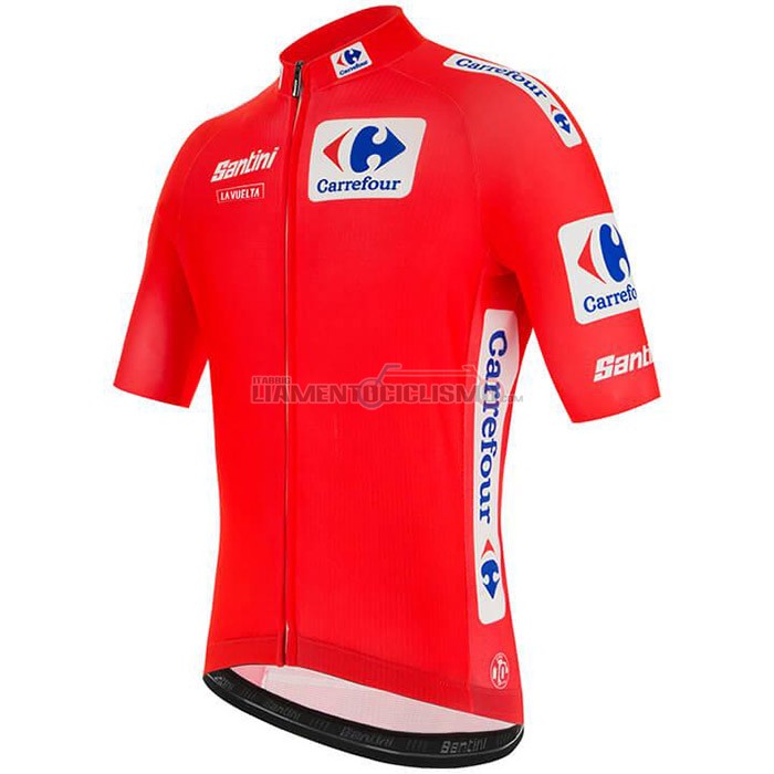 Abbigliamento Ciclismo Vuelta Espana Manica Corta 2020 Rosso